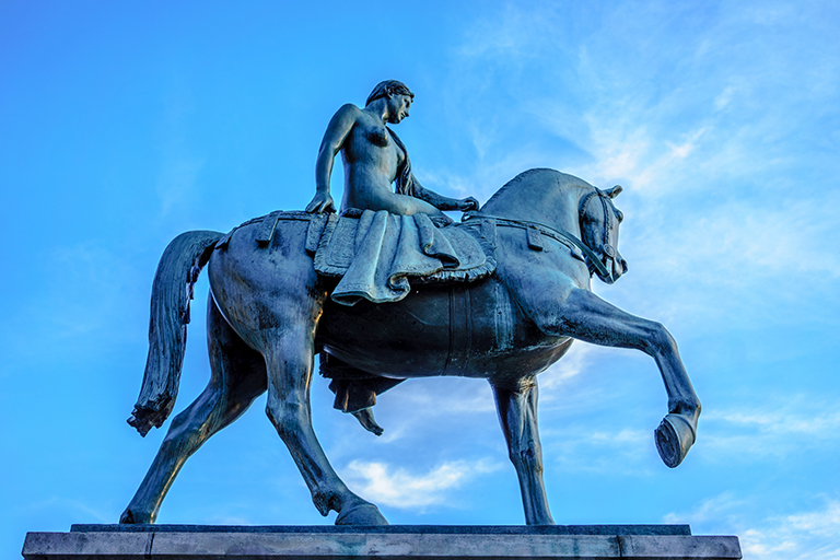 Lady Godiva in Coventry City Centre, West Midlands, UK