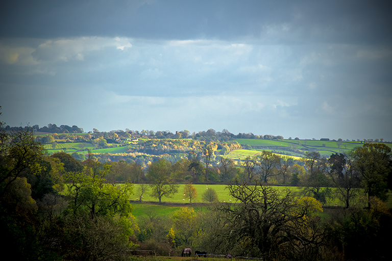 anorama of East Leicestershire countryside